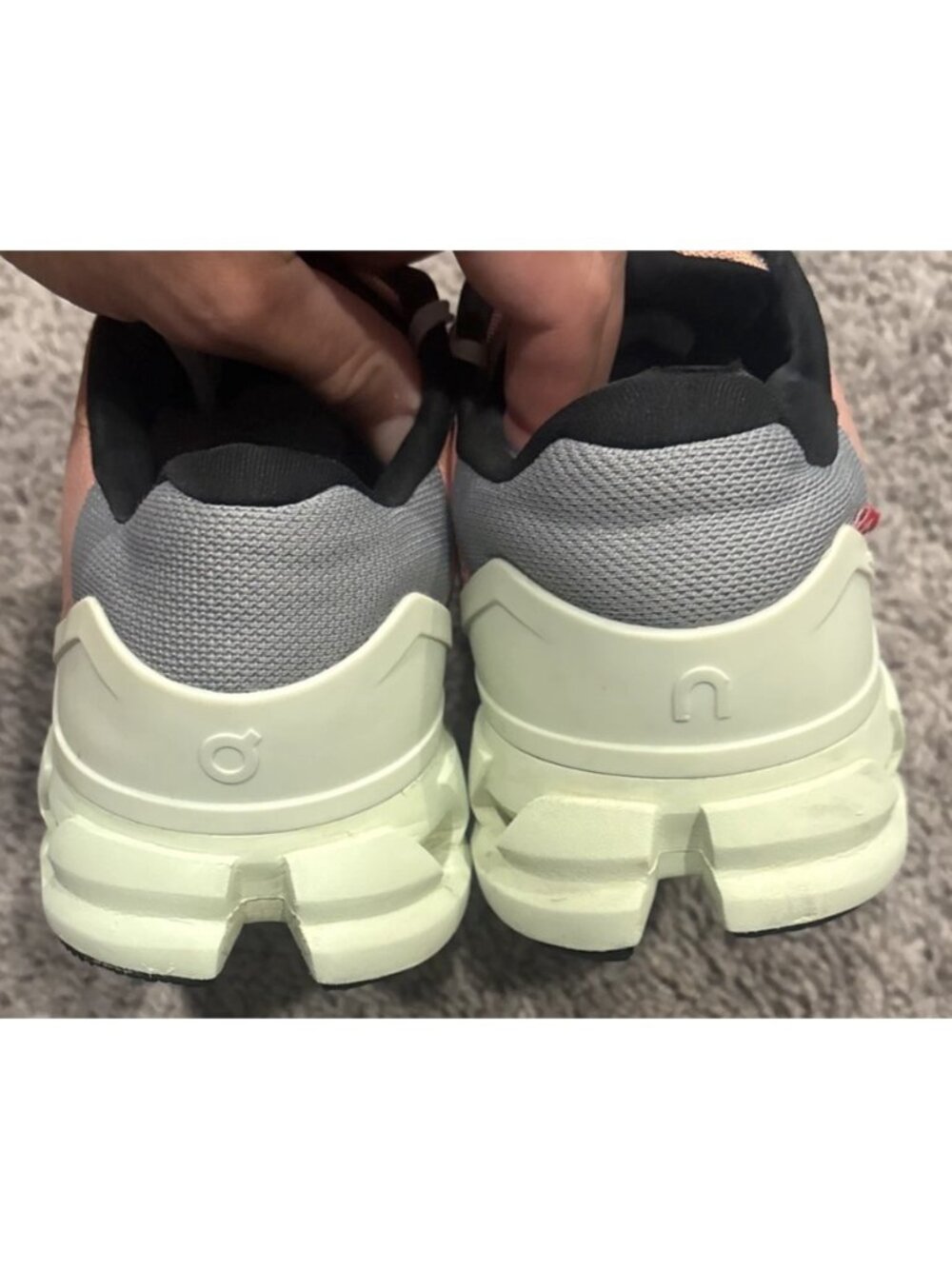 ON Cloudflyer 4 Running Sneakers Shoes Peach / Aloe / White Women's Size 9.5 - Picture 7 of 8